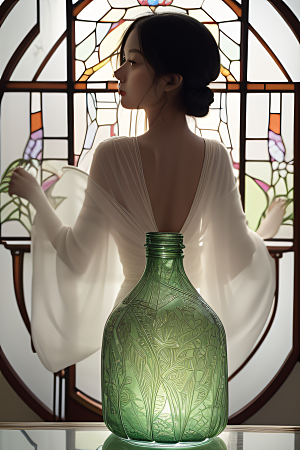 艺术之美创作的玻璃容器
