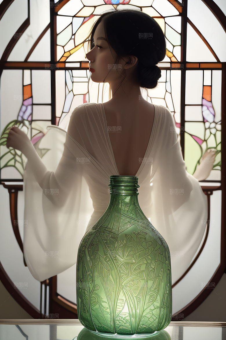 艺术之美创作的玻璃容器