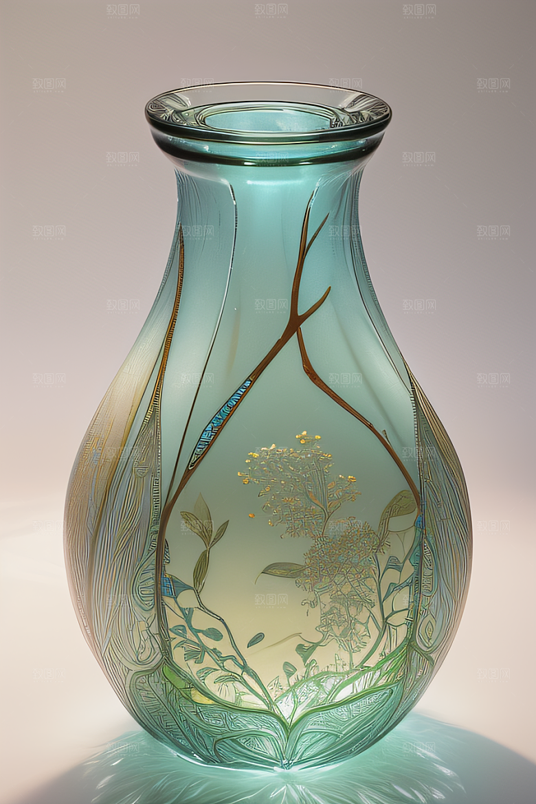 玻璃的优雅艺术玻璃容器