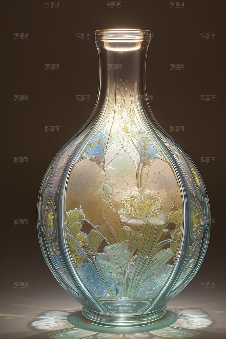 艺术之美创作的玻璃容器