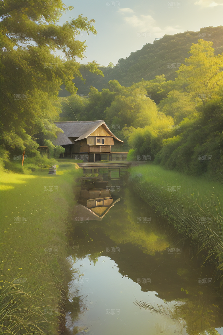 乡村之美怀旧印象派艺术作品图画