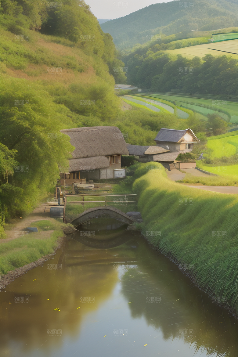 乡村之美怀旧印象派艺术作品图画