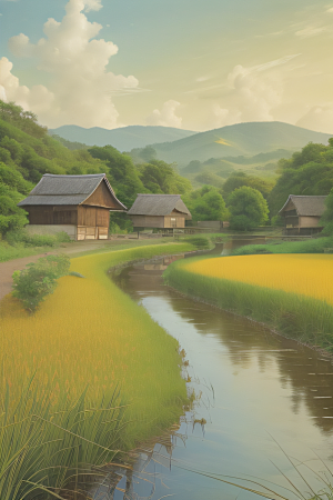 乡村之美怀旧印象派艺术作品图画