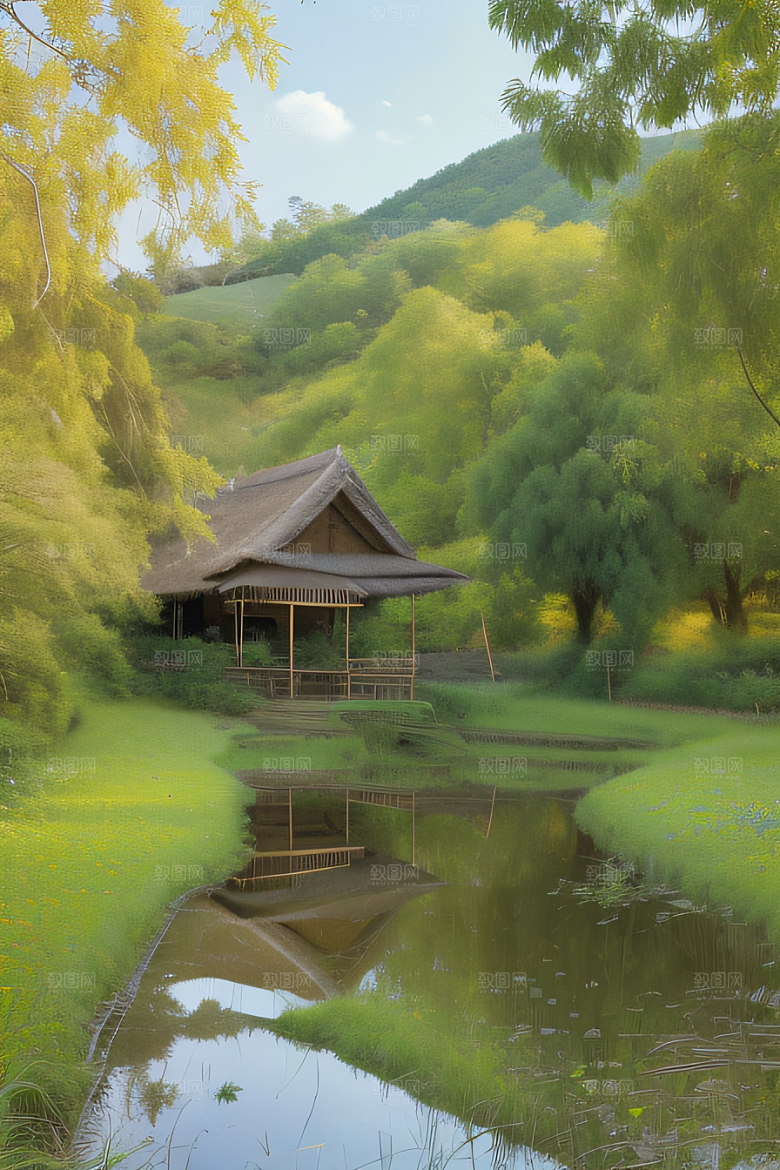 乡村之美怀旧印象派艺术作品图画
