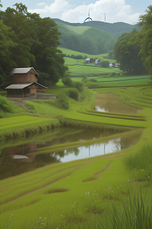 乡村之美怀旧印象派艺术作品