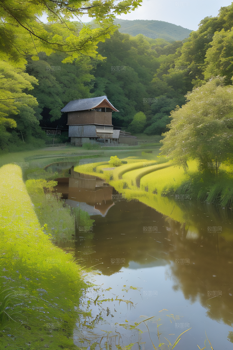 乡村之美怀旧印象派艺术作品
