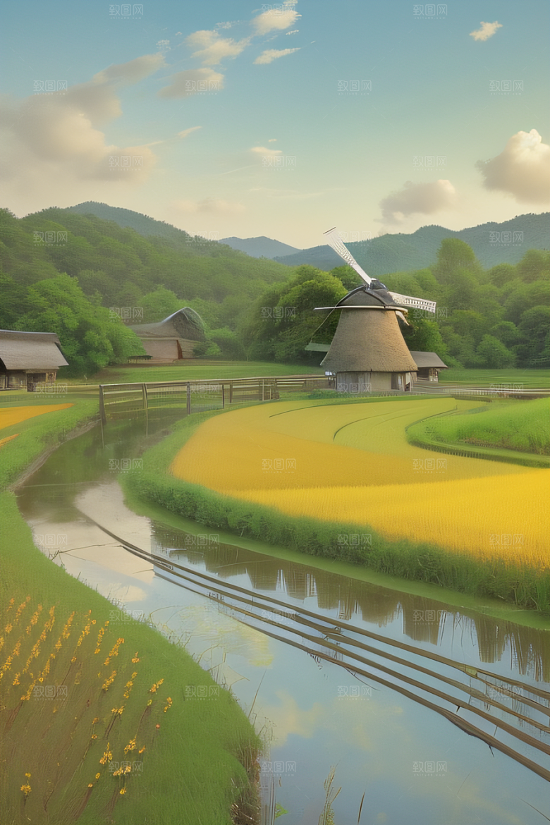 乡村之美怀旧印象派艺术作品