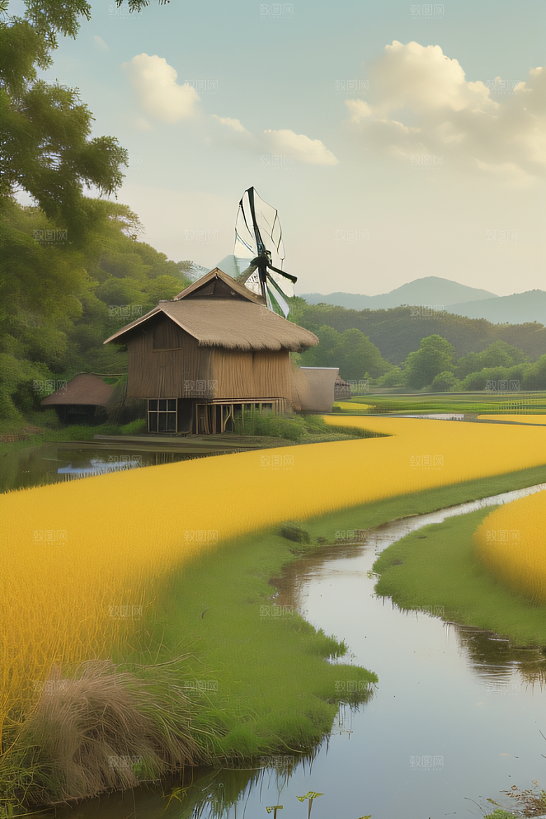 乡村景色怀旧风格