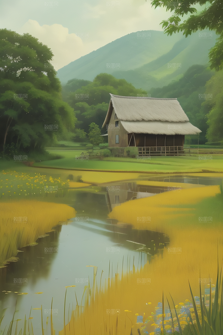 乡村景色怀旧风格