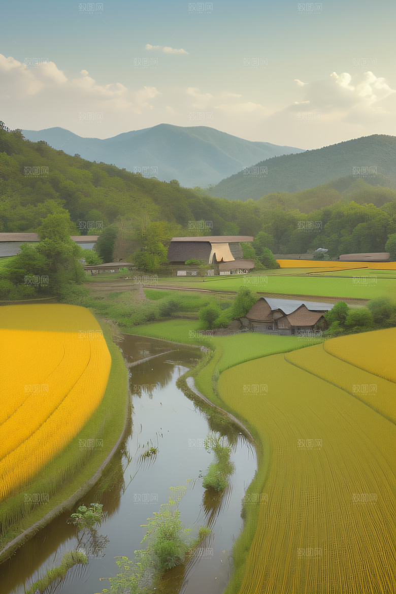 乡村景色怀旧风格