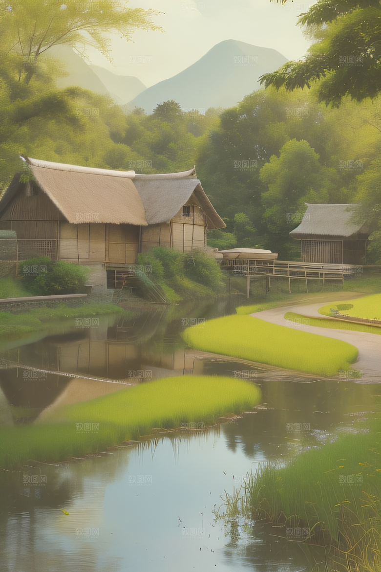 乡村景色怀旧风格