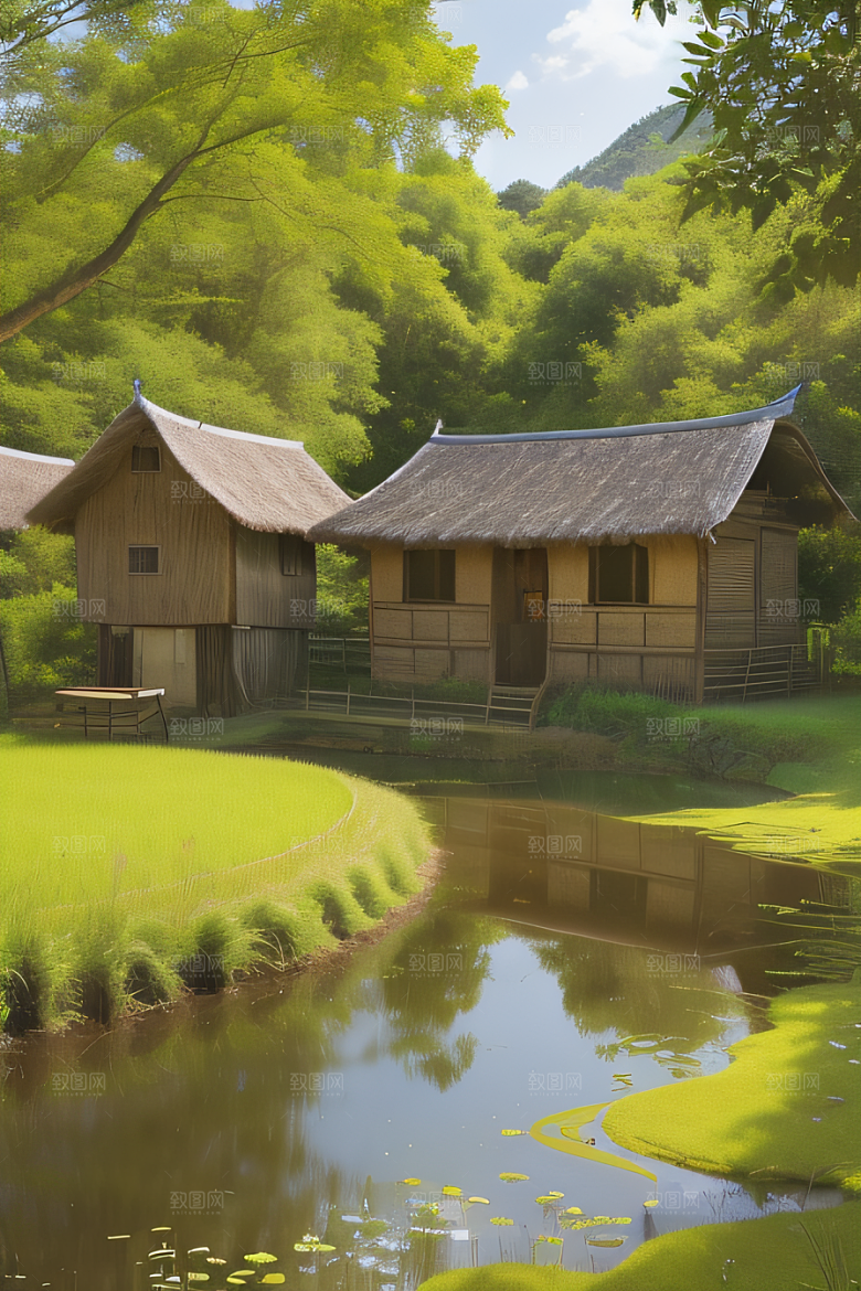 乡村景色怀旧风格