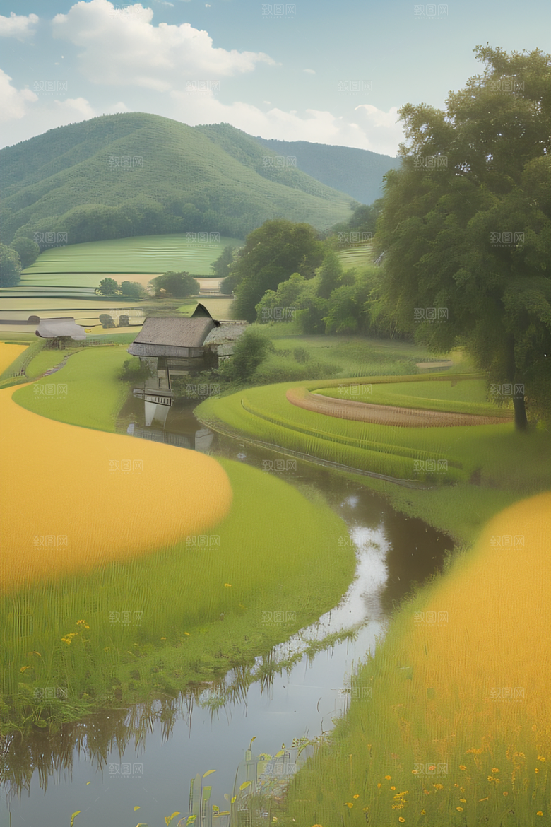 乡村景色怀旧风格