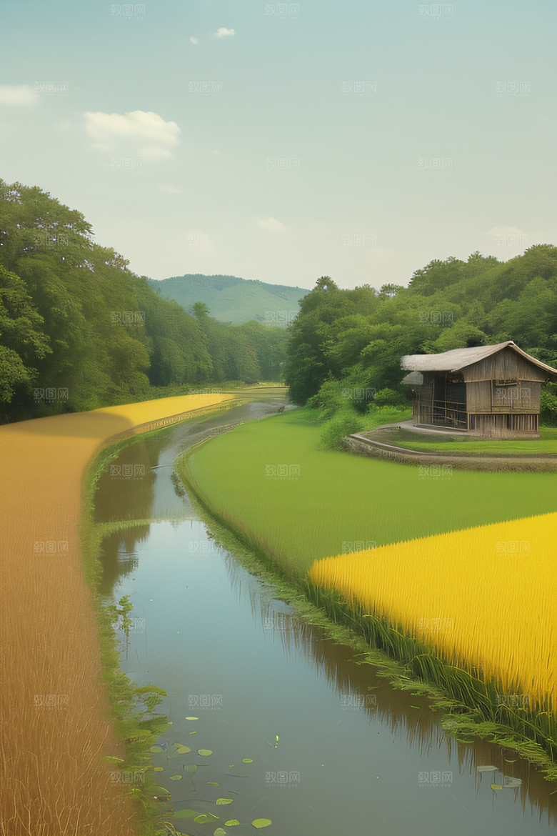 乡村景色怀旧风格