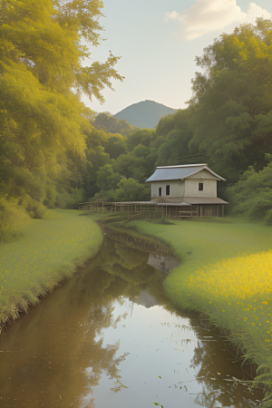 乡村景色怀旧风格