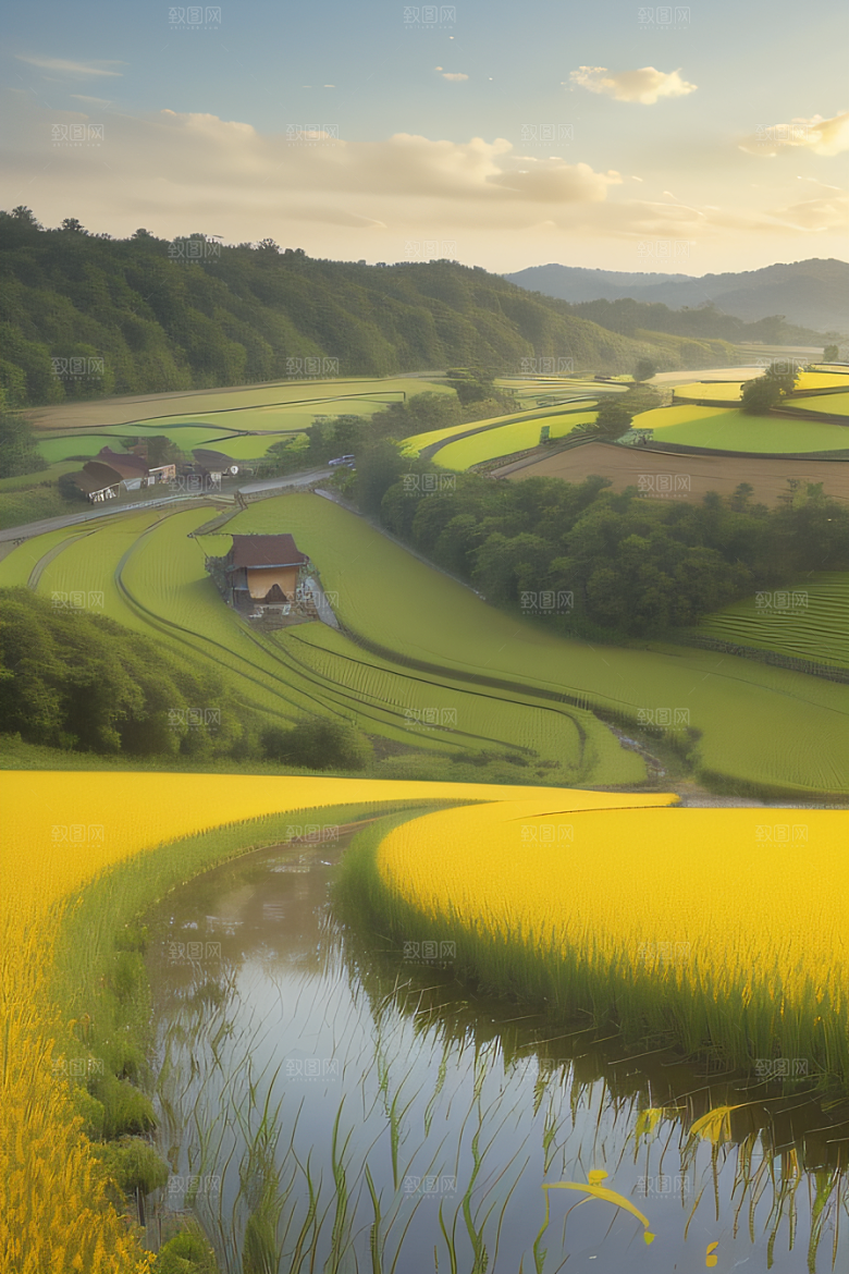 乡村景色怀旧风格