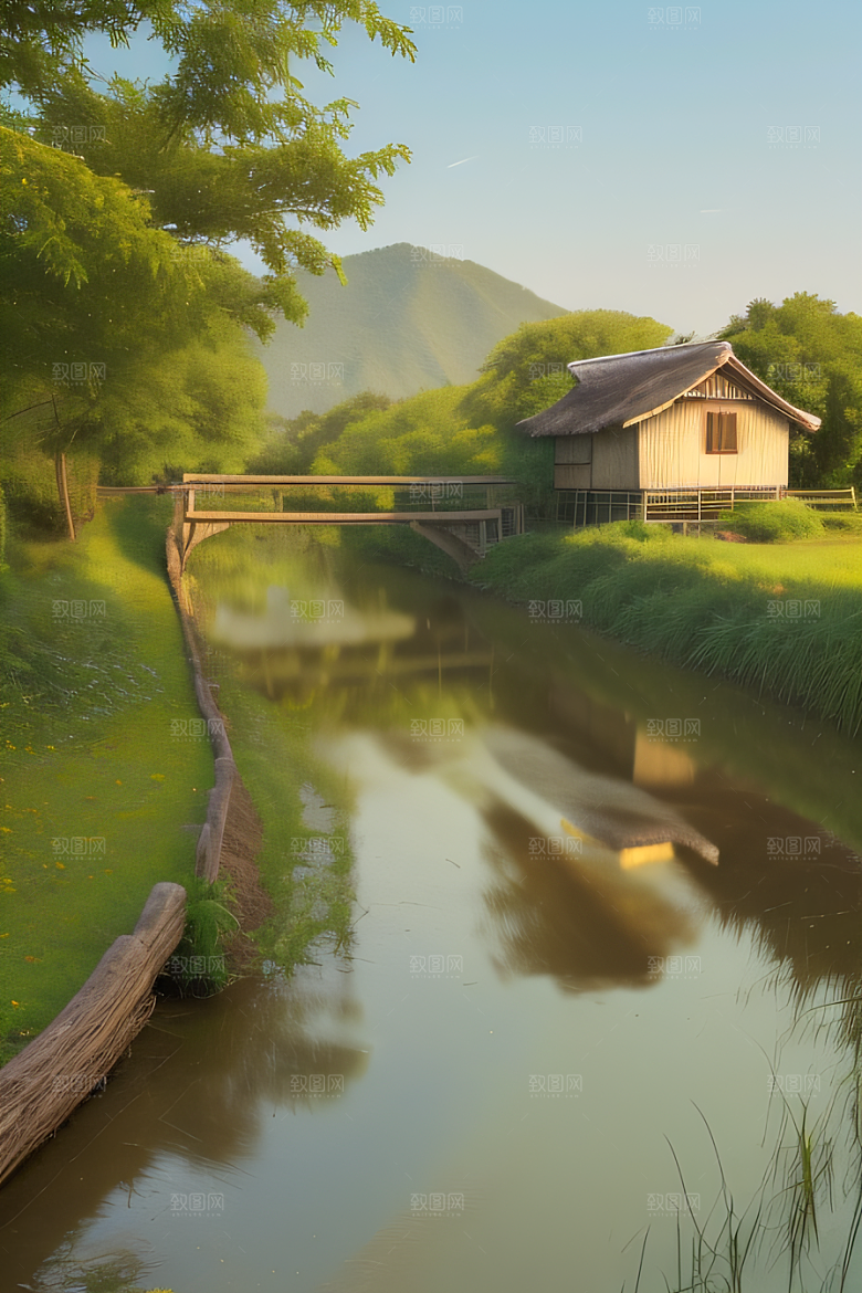 乡村景色怀旧风格