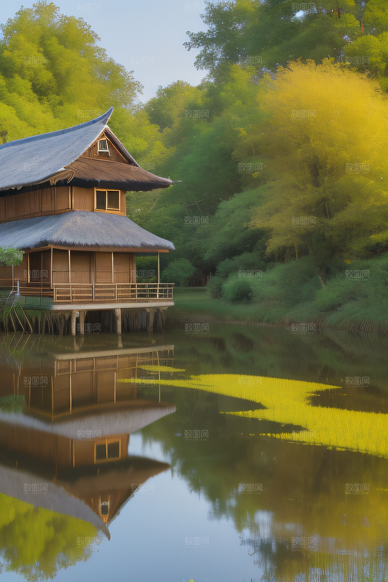 乡村风情怀旧印象派艺术