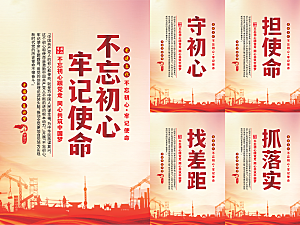 不忘初心牢记使命海报系列