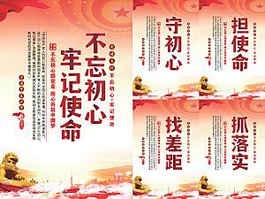 不忘初心牢记使命海报系列