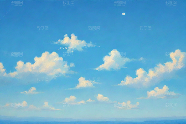 明亮蓝天下的青青草地