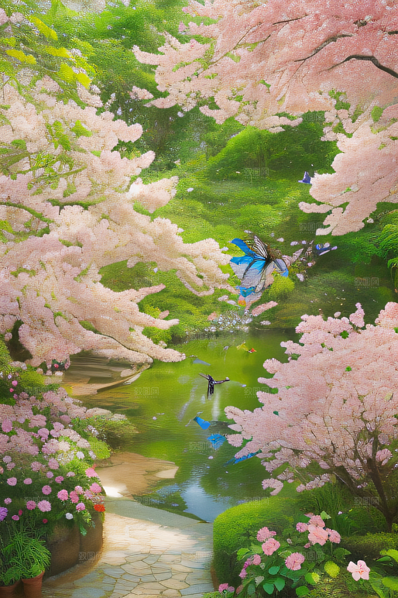 花园奇迹艺术家细腻描绘自然美景
