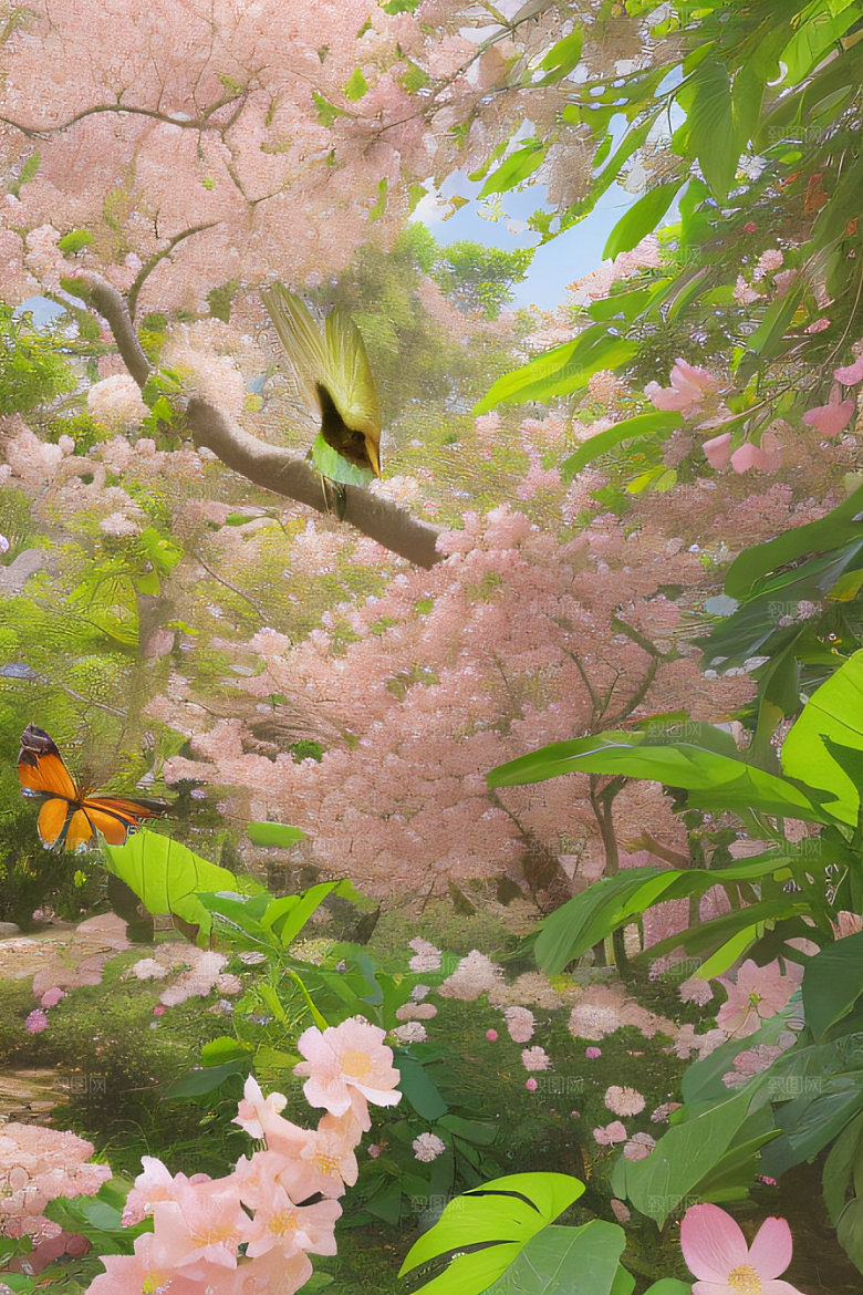 自然之美花园景色绚丽多彩