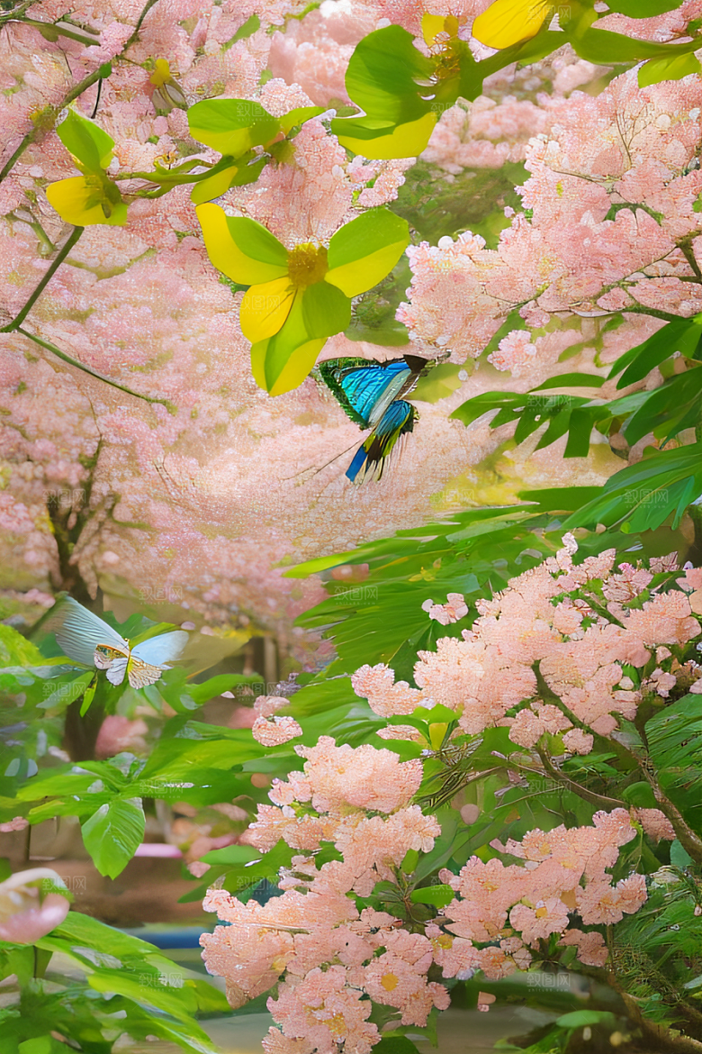 自然之美花园景色绚丽多彩