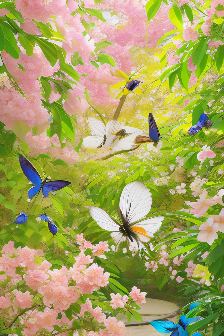 自然之美花园景色绚丽多彩