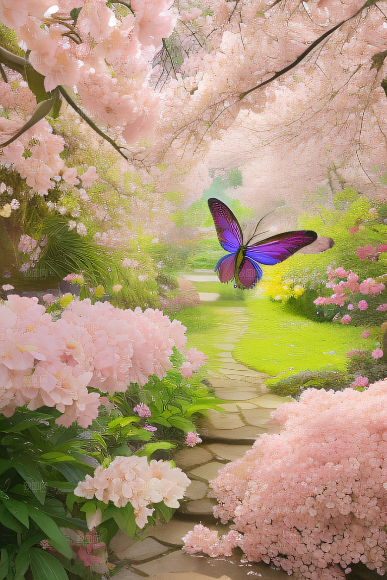 自然和谐花园绚丽盛景