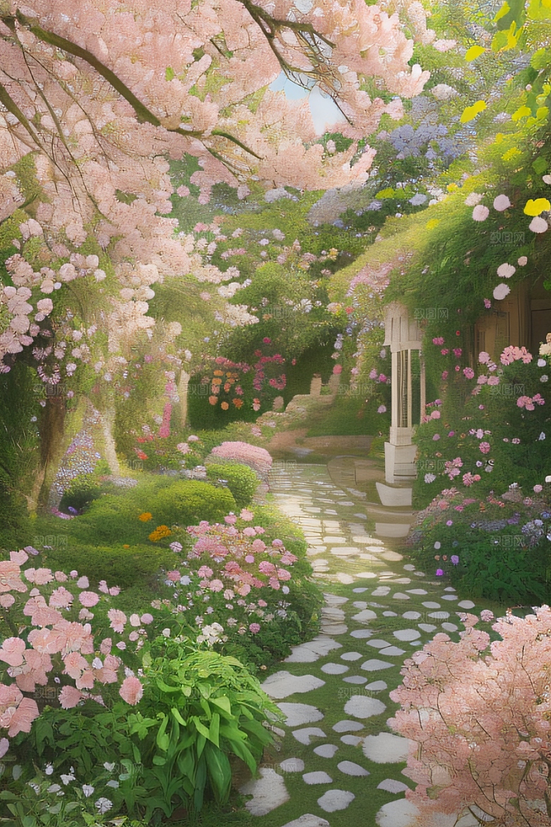 花海绚烂色彩斑斓自然和谐