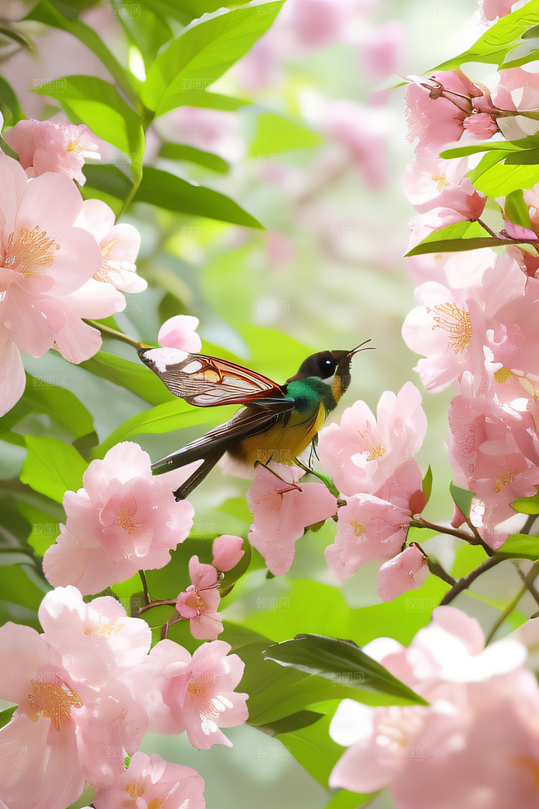花园之美绚丽花朵与和谐自然