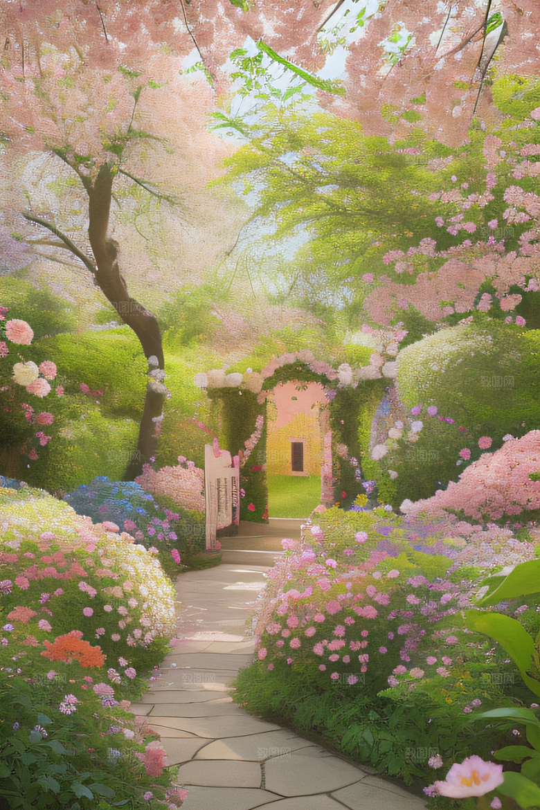 艳丽花卉花园之美再现
