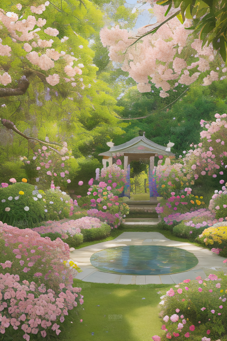 艳丽花卉花园之美再现
