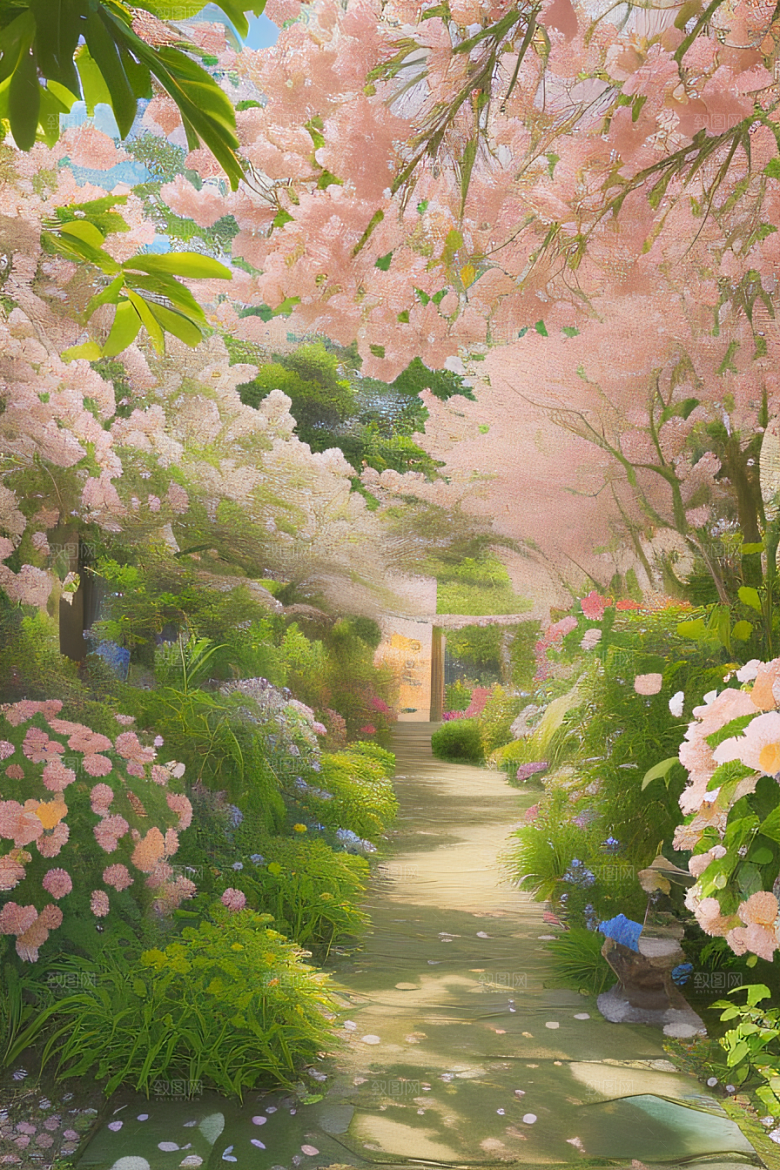 自然之美花园景色绚丽多彩