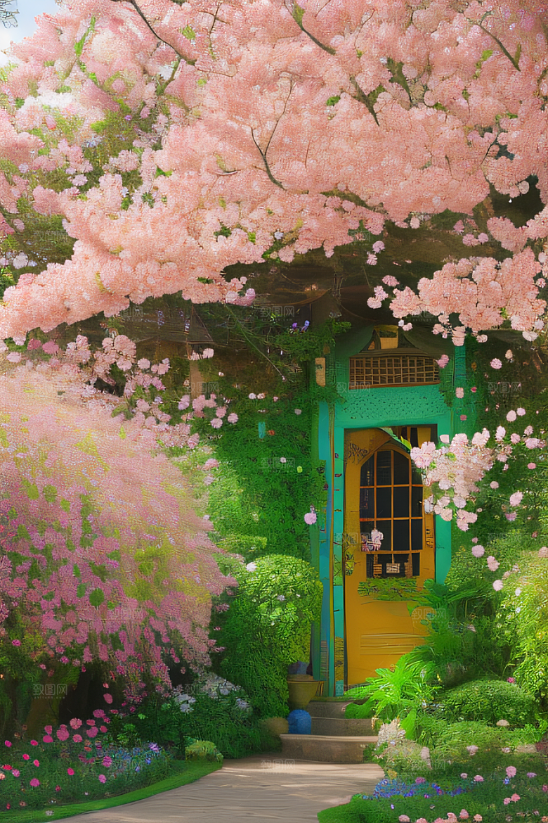 自然之美花园景色绚丽多彩