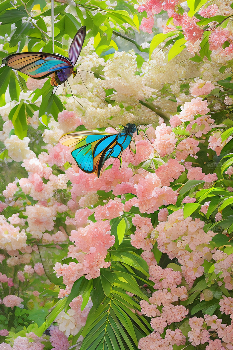 自然之美花园景色绚丽多彩