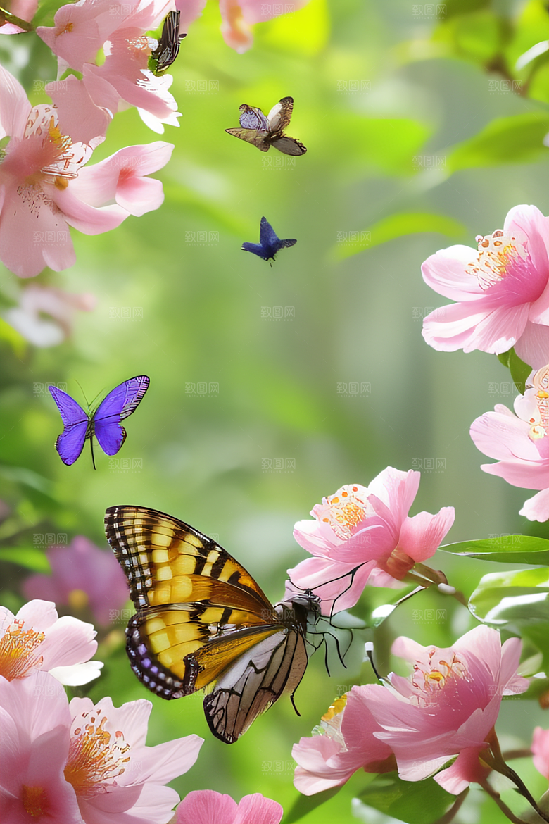 自然之美花园景色绚丽多彩