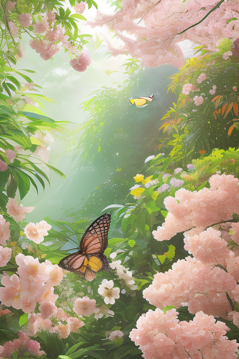 自然和谐花园绚丽盛景