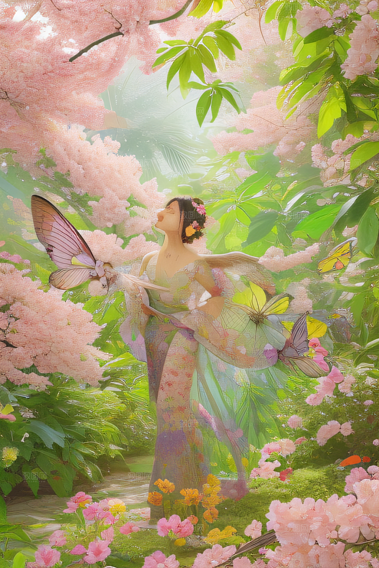 自然和谐花园绚丽盛景
