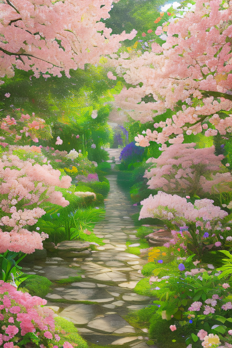 花海绚烂色彩斑斓自然和谐