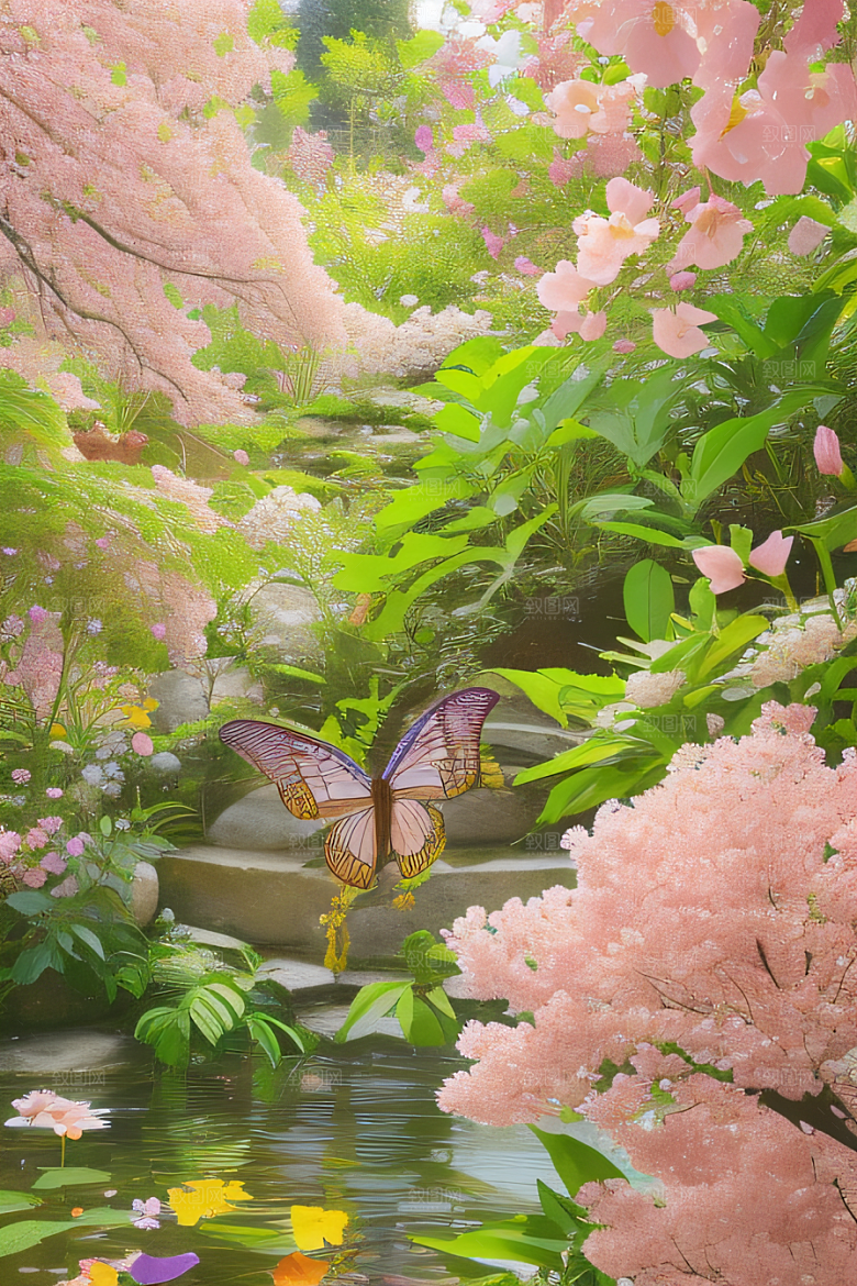 花海绚烂色彩斑斓自然和谐