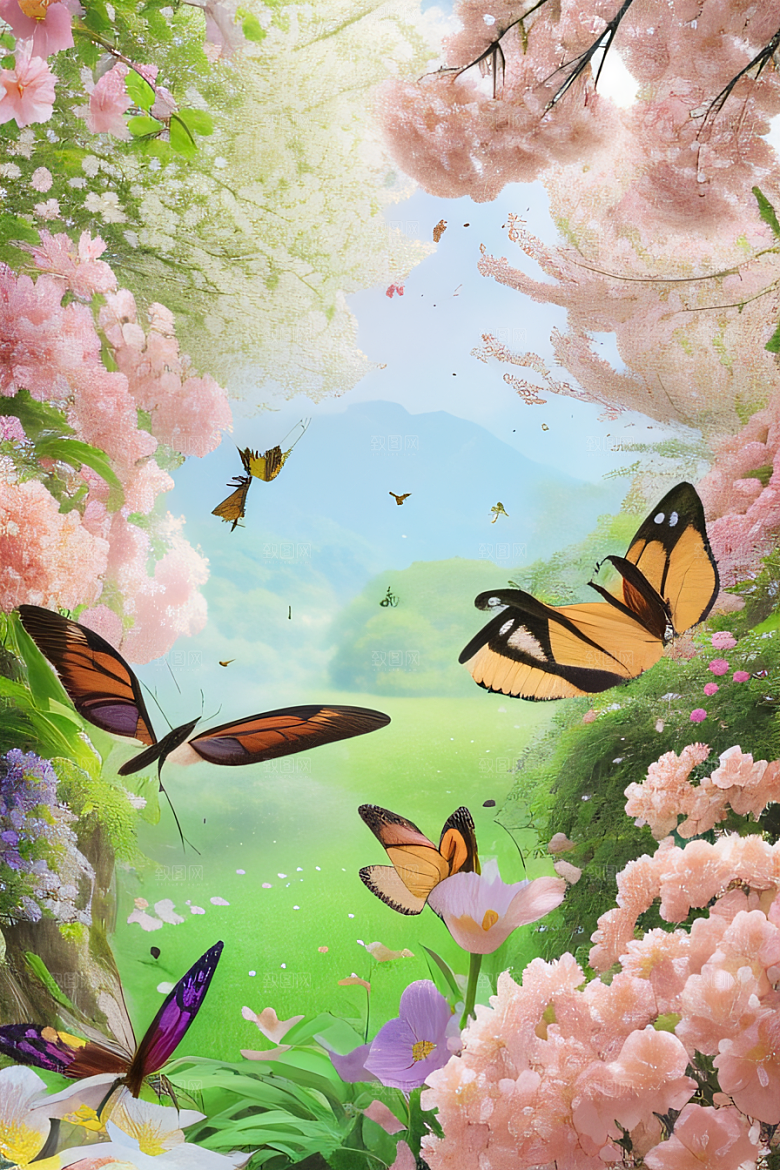 艳丽花海自然和谐之美展现