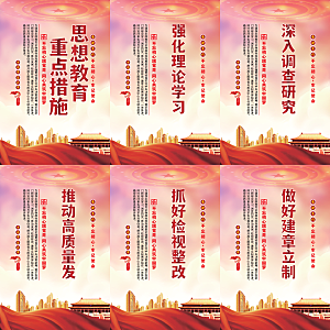 思想教育重点措施海报系列