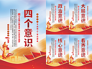 四个意识党建海报