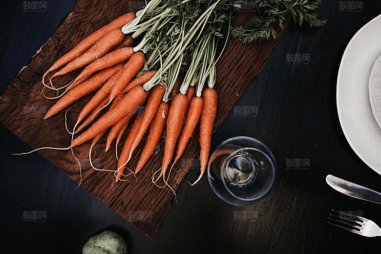 胡萝卜特写摄影素材