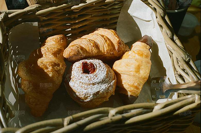 牛角包摄影素材元素