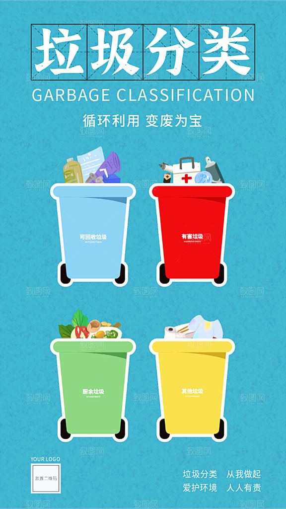 垃圾分类环保海报
