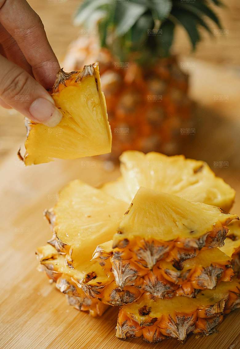 凤梨美食水果摄影