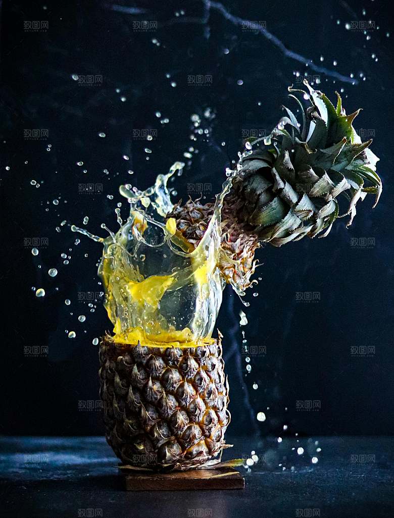 凤梨美食水果摄影